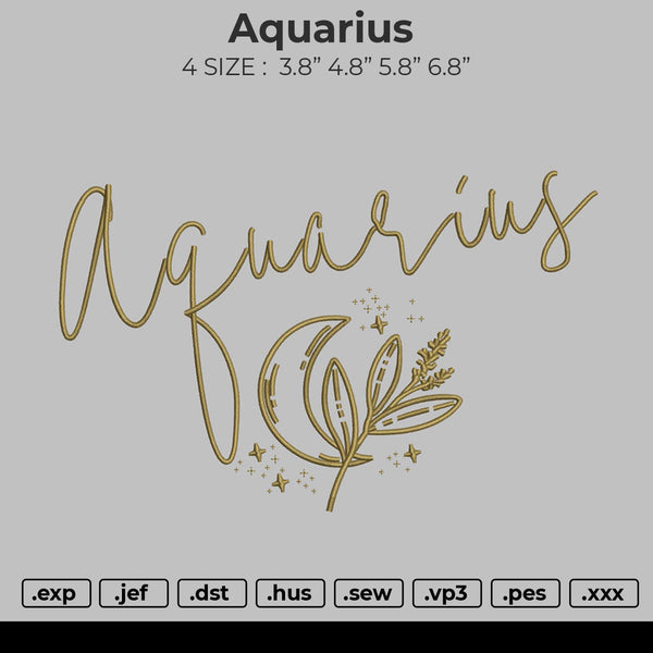 Aquarius Embroidery