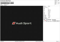 Audi Sport Embroidery File 6 sizes