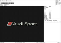 Audi Sport Embroidery File 6 sizes