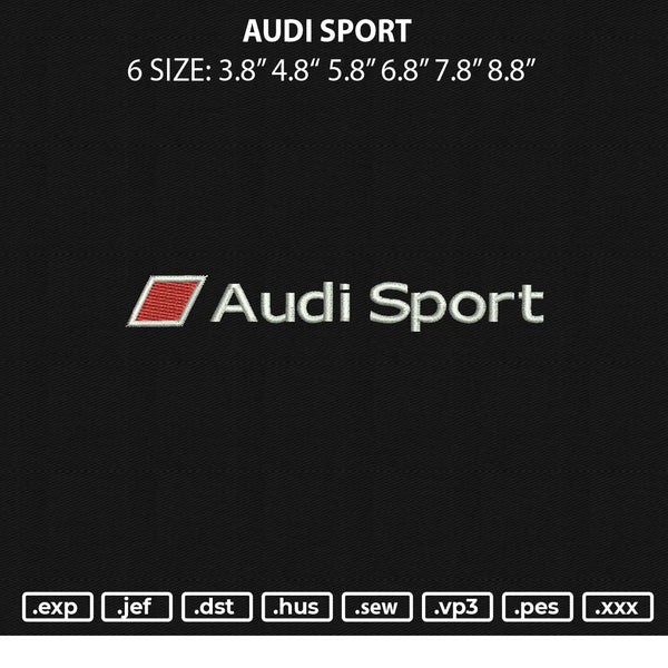 Audi Sport Embroidery File 6 sizes