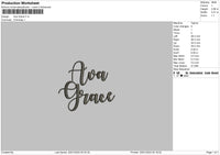 Gracetext Embroidery File 6 sizes