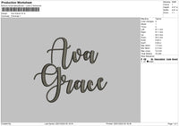 Gracetext Embroidery File 6 sizes