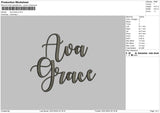 Gracetext Embroidery File 6 sizes