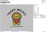 Bby Milo Embroidery File 6 sizes