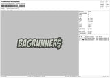 Bagrunners Embroidery File 6 sizes