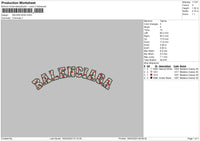 B Curve Embroidery File 6 sizes