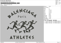 Paris Athletic Embroidery File 6 sizes