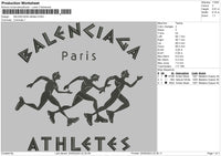 Paris Athletic Embroidery File 6 sizes