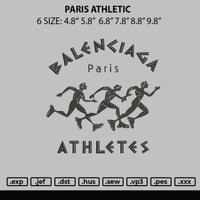 Paris Athletic Embroidery File 6 sizes