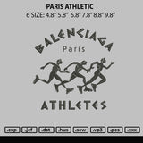 Paris Athletic Embroidery File 6 sizes