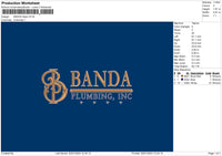 Banda 02 Embroidery File 6 sizes