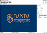 Banda 02 Embroidery File 6 sizes