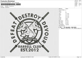 BARBELL CLUB embroidery