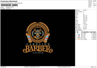 Barber 3024 Embroidery File 6 sizes