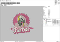 Barbie Halloween V2 Embroidery File 6 sizes