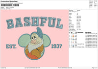 Bashful Embroidery File 6 sizes