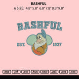 Bashful Embroidery File 6 sizes