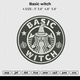 BASIC witch Embroidery