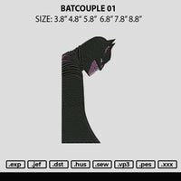 Batcouple 01 Embroidery File 6 sizes