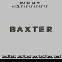 Baxtertext V1 Embroidery File 6 sizes