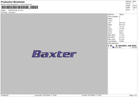 Baxter Embroidery File 6 sizes