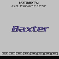 Baxter Embroidery File 6 sizes