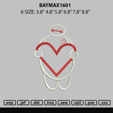 Baymax1601 Embroidery File 6 sizes