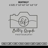 Beatriq Embroidery File 6 sizes