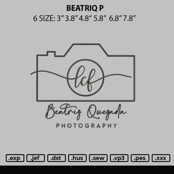 Beatriq Embroidery File 6 sizes