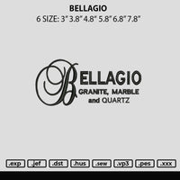 Bellagio Embroidery File 6 sizes