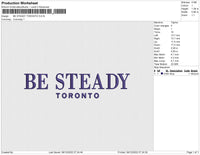BE STEADY TORONTO Embroidery