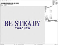 BE STEADY TORONTO Embroidery