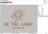 The Light Embroidery File 6 sizes