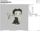 Betty Boop BW Embroidery