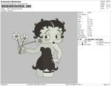 Betty Boop BW Embroidery