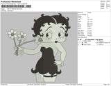 Betty Boop BW Embroidery