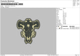 Black B Logo Embroidery File 6 sizes