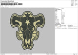 Black B Logo Embroidery File 6 sizes