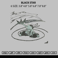 Black Star Embroidery File 6 sizes