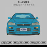 Blue Car Embroidery