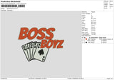 Boss B Embroidery File 6 sizes