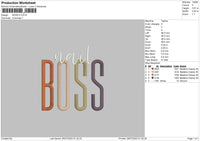 Boss N Embroidery File 6 sizes