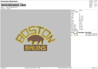 BOSTON BRUINS Embroidery