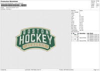 BOSTON HOCKEY Embroidery