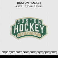 BOSTON HOCKEY Embroidery