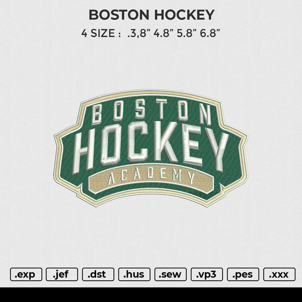 BOSTON HOCKEY Embroidery