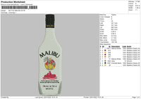 Bottle Malibu Embroidery