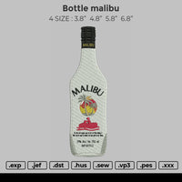 Bottle Malibu Embroidery