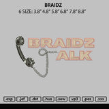 Braidz Embroidery File 6 sizes