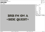 Brb Embroidery File 6 sizes